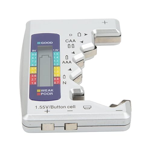 Medidor digital de capacidad de batería, pantalla LCD, universal, D, C, N, AAA, 9V, 1,5 V, analizador de batería de botón de soporte, comprobación