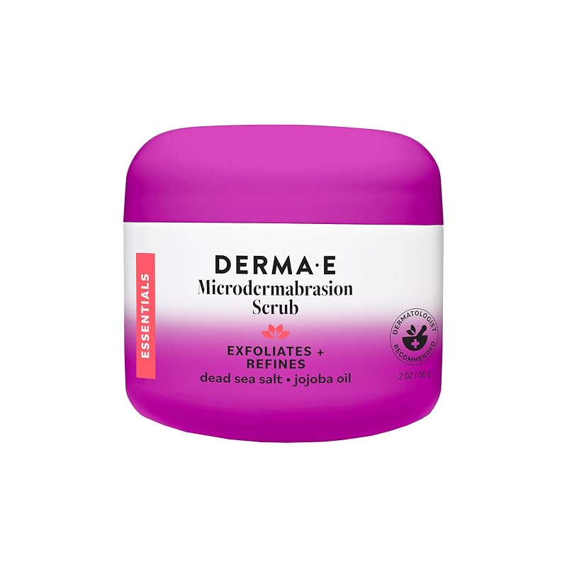 Esfoliante facial DERMA E com sal do Mar Morto, argila caulim e óleos, 56 g
