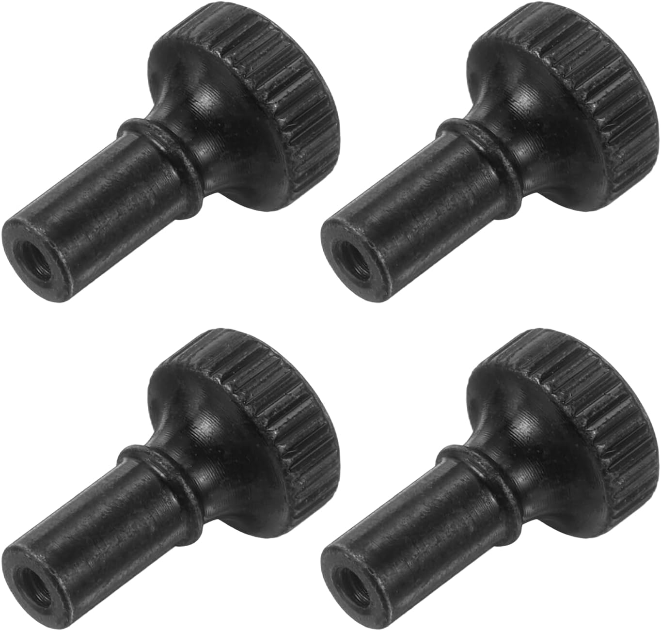uxcell 4Pcs Lamp Switch Knob, Turn On/Off Light Switch Knob Replacement, Twist Switch Knobs for Universal Light Socket, DIY Project, Table, Floor Lamp Repair Kit, Black
