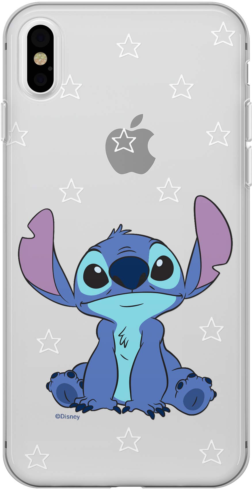 ERT GROUPOriginal Disney Lilo and Stich TPU Case for iPhone X, iPhone XS, Liquid Silicone Cover, Flexible and Slim, Protective for Screen, Shockproof and Anti-Scratch Phone Case