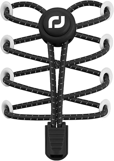 RJ-Sport Tieless Elastic Shoe Laces - Heavy Duty No Tie Shoelaces for Kids and Adult with Strong Lock and Speed Shoestrings