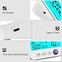 Vista 5 de Monitor de presión arterial Brazo superior Pantalla retroiluminada LED grande 1000 juegos de memoria automática digital BP máquina ajustable BP Cuff