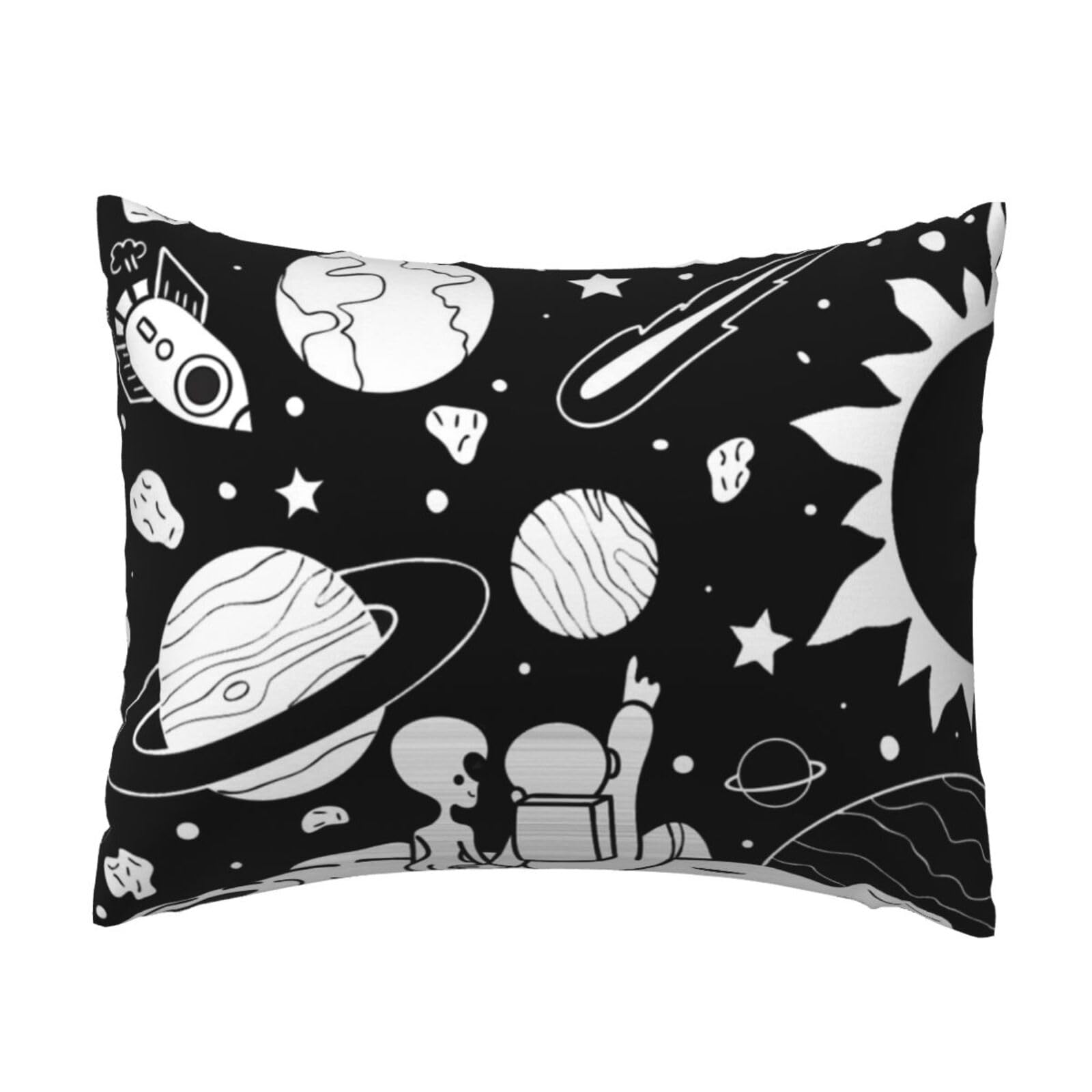WSHFFILO Astronaut And Alien printed Pillow Case 20x26in Decorative pillowcase Throw Pillow Cover
