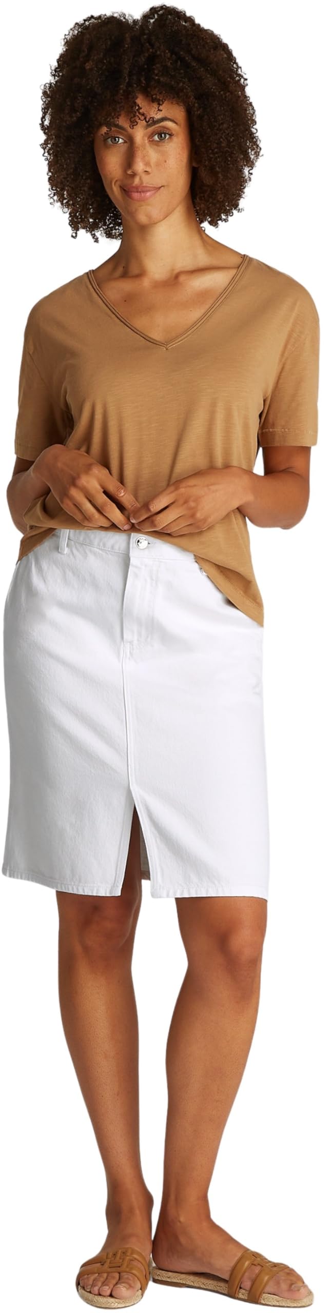 Tommy Hilfiger Damen Jeansrock Straight Knielang