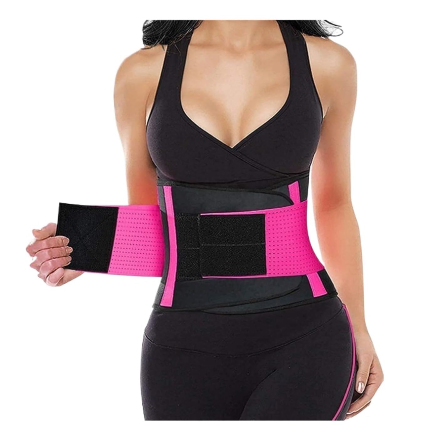 Faja Lumbar Faja Moldeadora De Cuerpo, Faja Térmica, Faja Moldeadora De Cintura, Corsé, Faja Moldeadora De Abdomen, Faja Moldeadora De Grasa Cinturón Apoyo Lumbar(Pink,M)