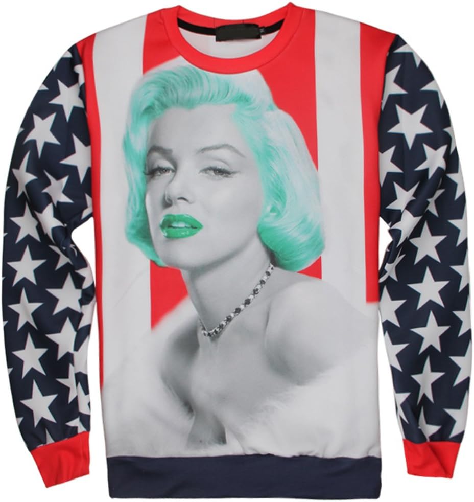 Women's Blue 100 Score Emoji Jogging Suits Sweater Unisex 3d Sweatshirts (M)