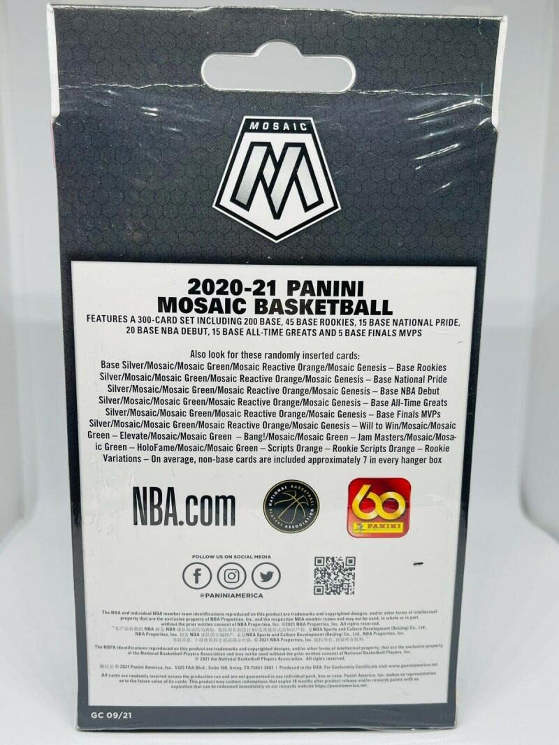 Amazon.com: 2020-21 Panini Mosaic NBA Basketball Factory Sealed