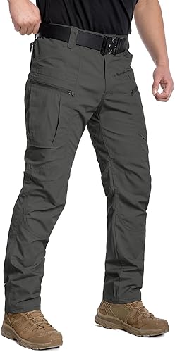 CARWORNIC Pantalones tácticos ligeros para hombre, pantalones cargo militares Ripstop, resistentes al agua, pantalones de trabajo para senderismo al