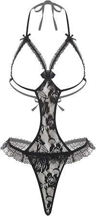 Moily Adult Women Anime Bare Breast Bra Crotchless Teddies Hollow Out Extreme Swimwear Babydoll Nightwear