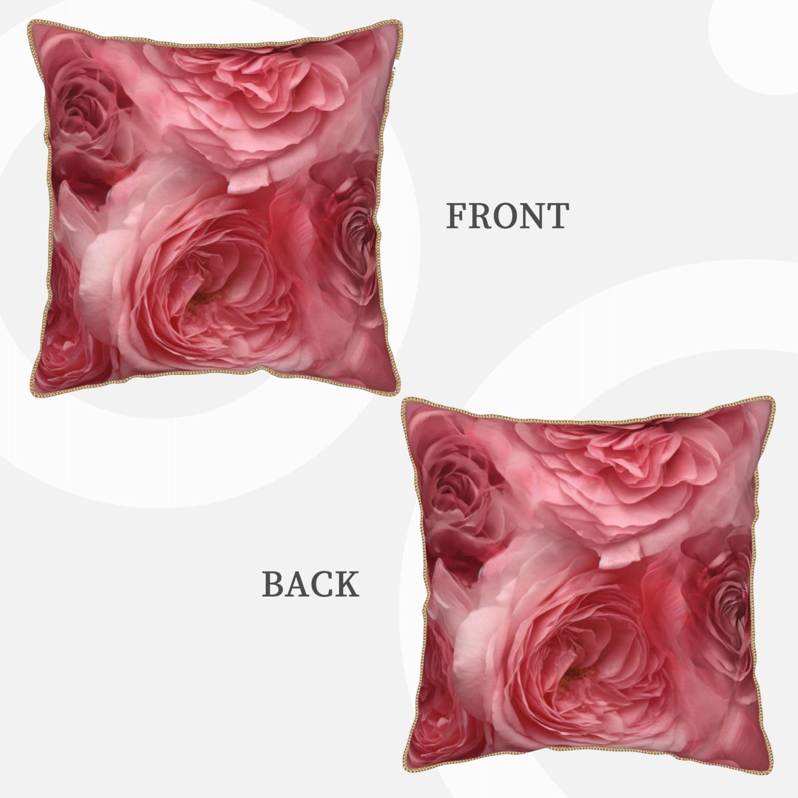 Amazon.co.jp: pink rose flowers クッションカバー 18