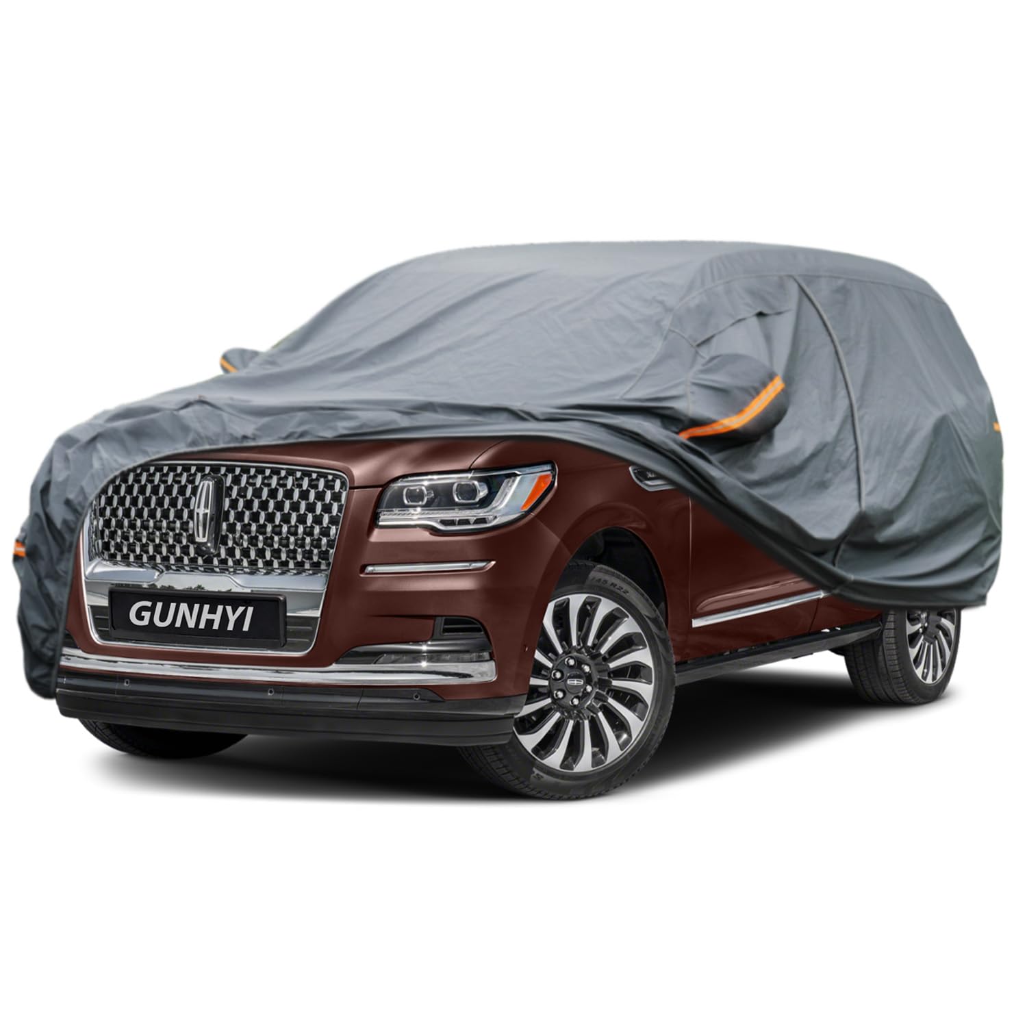 GUNHYI Premium Car Cover Custom Fit Lincoln Navigator, 16 Layers Heavy Duty Car Cover Waterproof All Weather with Zipper Door for Sun Rain Snow Dust Uv Protection