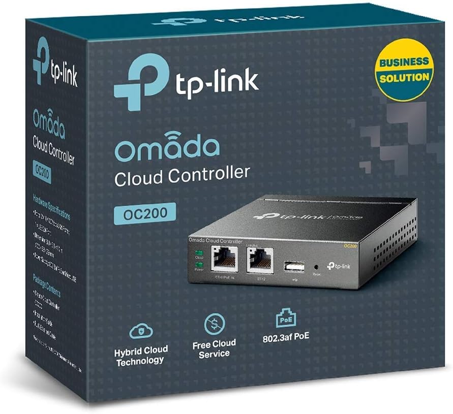 TP-Link Omada Cloud Controller - Working with All Omada Eaps, No Extra Cost, Poe Powered, USB Port(Oc200),Black (Renewed)