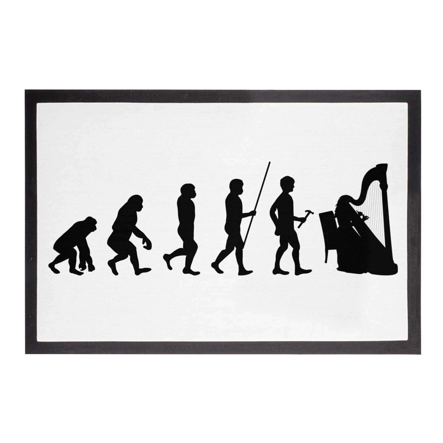 Paillasson Blanc Evolution Harpe Orchestre Tapis Musique