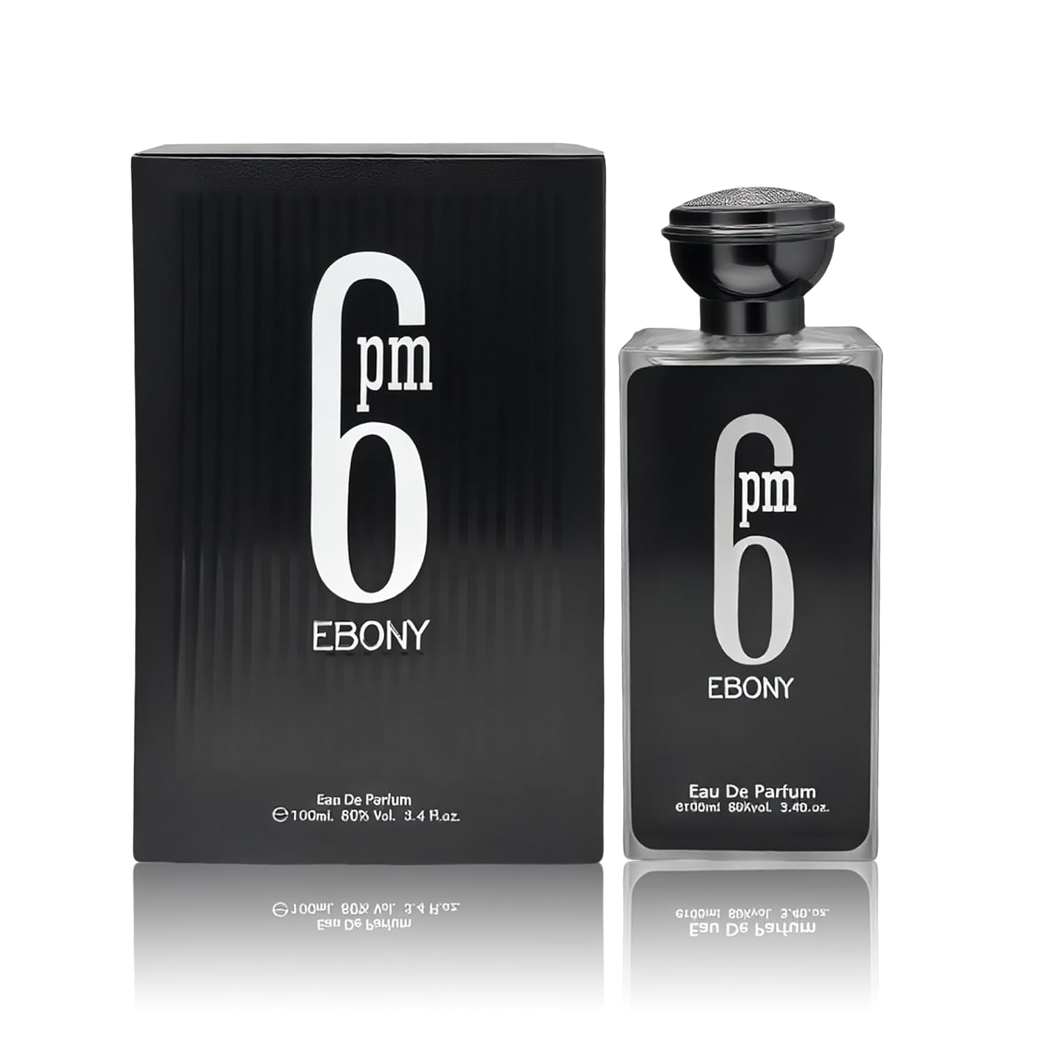 A CENTER Cologne for Men 6PM Ebony 3.4 Fl Oz Eau de Toilette Spray Noted with Bergamot,Lavandin,Orange Blossom,Amber&Vanilla Fragrance Alcohol-Free Luxury Men's Perfume for Daily Use