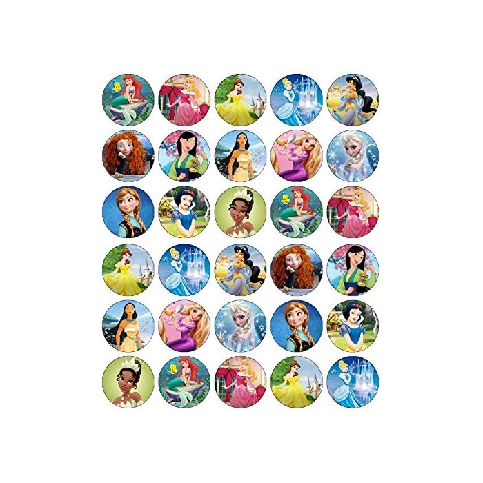 Buy 30 Disney Princess Cupcake Toppers Edible Wafer Paper Fairy Cake