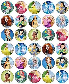 30 Disney Princess Cupcake Toppers Edible Wafer Paper Fairy Cake Toppers Birthday Cakes