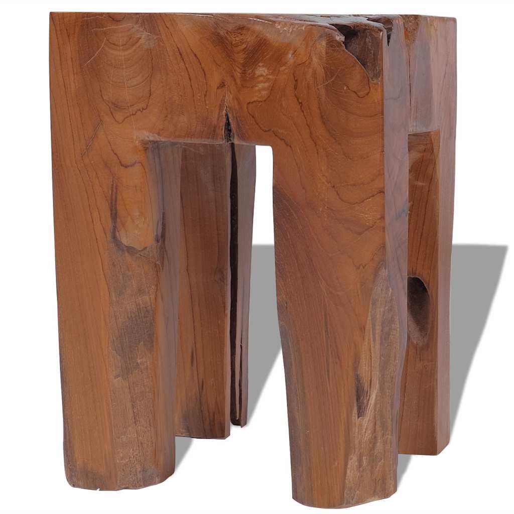 vidaXL Taburete de Madera Maciza de Teca