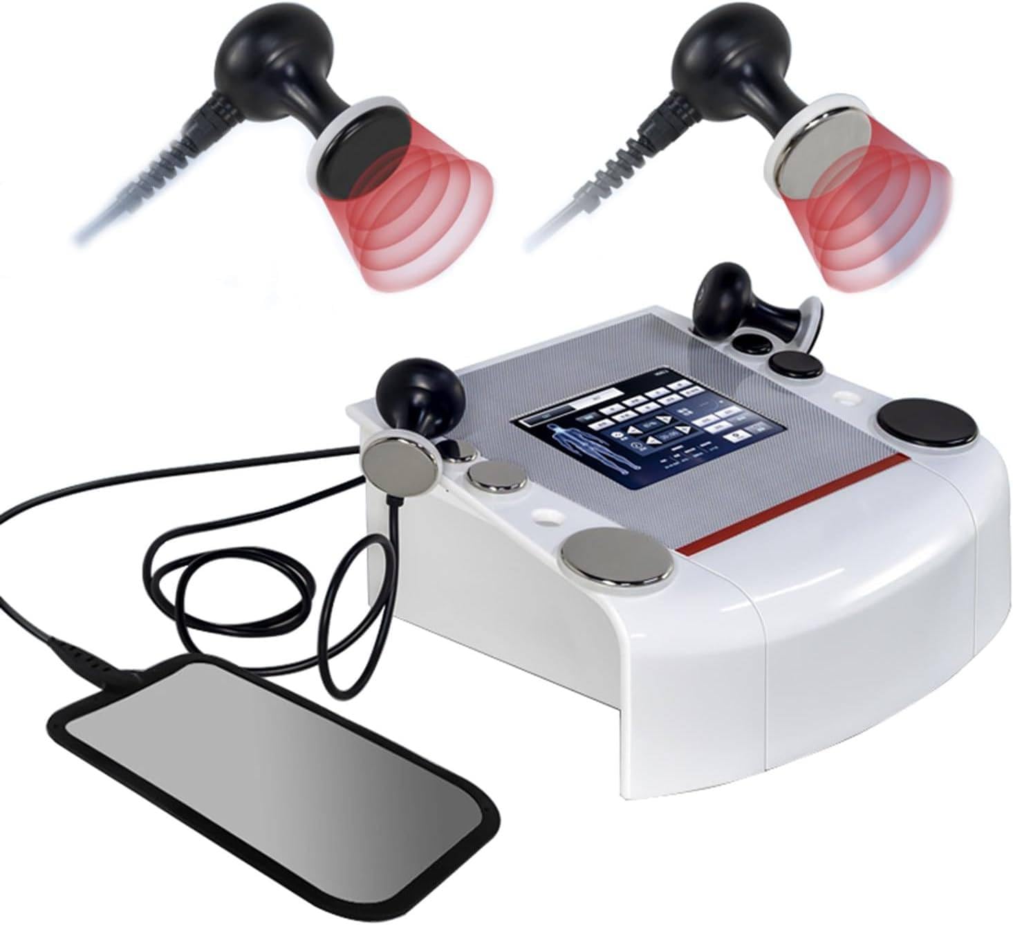 Wangyyds Tecar Physical Therapy Machine 300W 448Khz Tecar Therapy Diathermy Machine - 4 Modes, 10 Body Parts, 300~448Khz - Ideal For Sports Rehabilitation And Pain Relief For Therapists And Practitioners