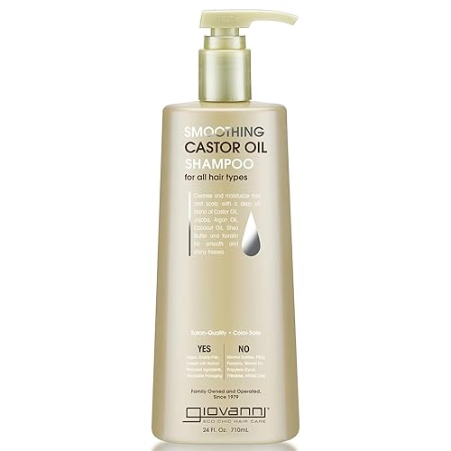 Miniatura 9 de GIOVANNI Champú de aceite de ricino suavizante, todo tipo de cabello, hidrata el cabello y el cuero cabelludo, hidrata y domina el encrespamiento