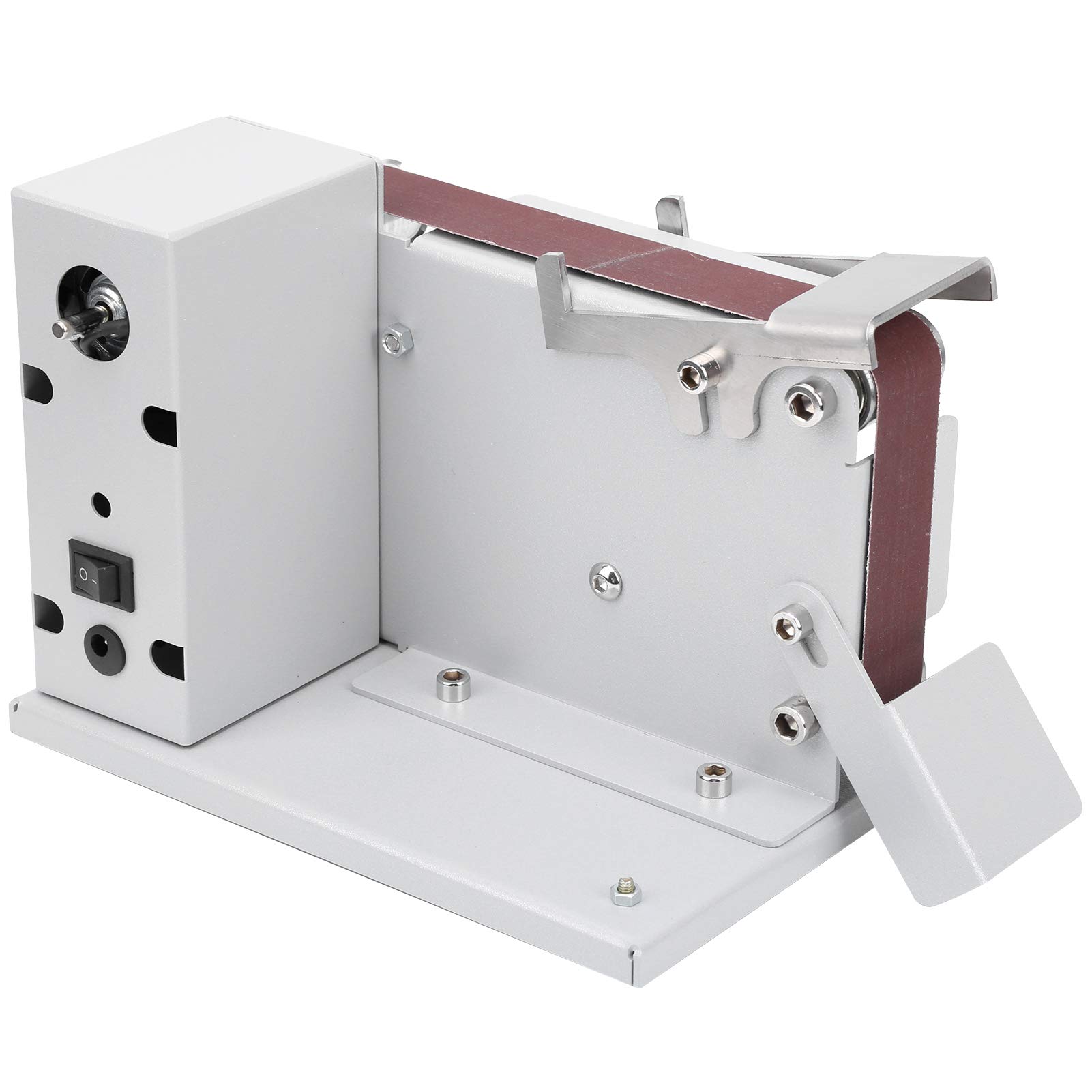 Elektryczna Szlifierka Taśmowa, Szlifierka Taśmowa Szlifierki Stołowe Wielofunkcyjna Szlifierka Mini Elektryczna Szlifierka Taśmowa DIY Polerka Szlifierka do Usuwania (Wtyczka UE
