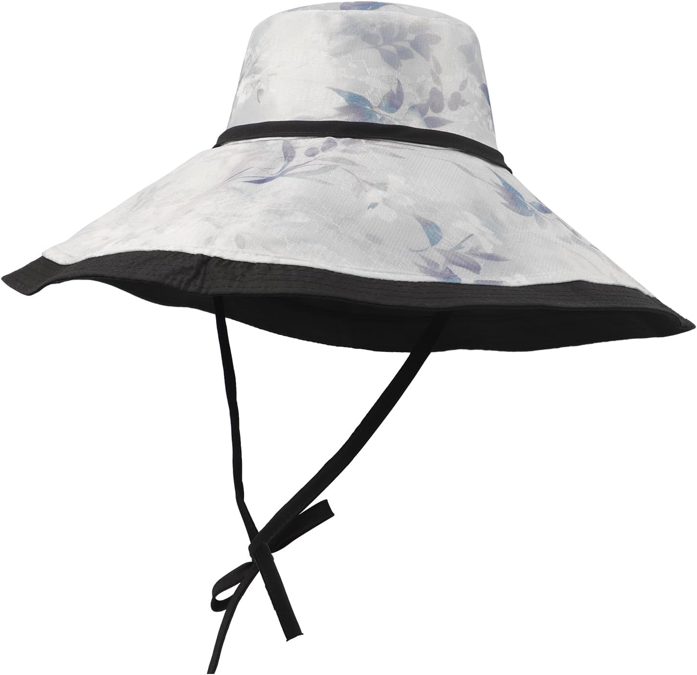 Women’s Wide Brim Sun Hat Packable Reversible Floral Bucket Hat Summer UV Protection Floppy Beach Travel Cap - Image 4