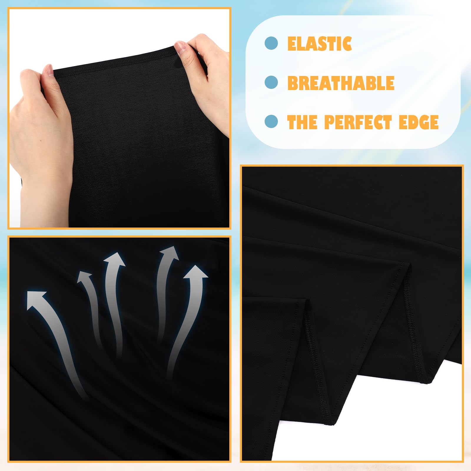 Hahafelt 2 chales de sol para mujer, protección solar UV UPF 50+, chales de viaje para playa, bufanda de verano, color blanco y negro, protección UV, ropa para natación, al aire libre, playa