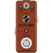 Rowin Auto Wah Guitar Effect Pedal Single Effect Mini Digital Pedal for Electric Guitar and Bass with True Bypass Switch Zinc Alloy Body LEF-3804