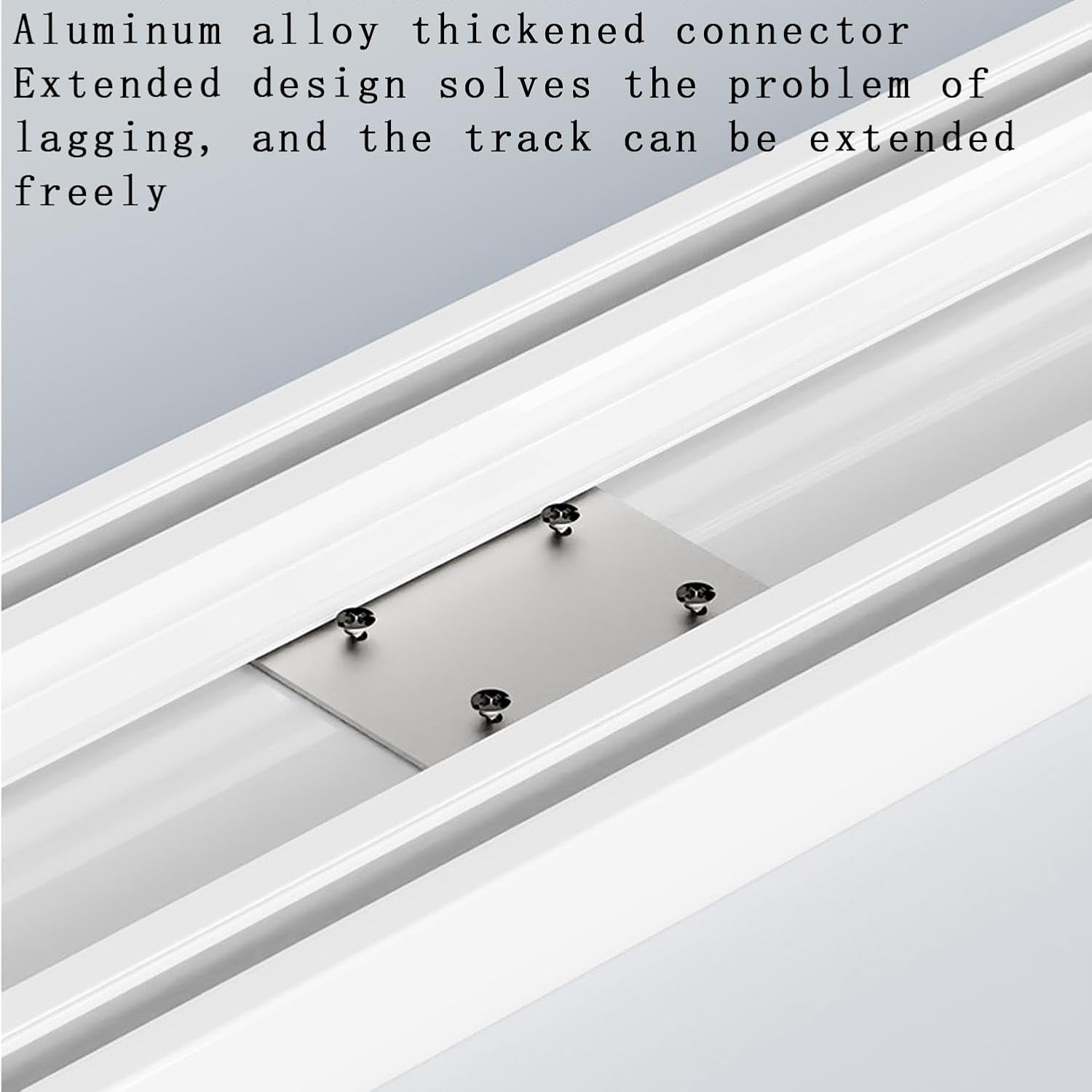 Curtain Track System,Heavy Duty Aluminum Alloy Ceiling Mount Curtain Track - Nano Silent Rail for Room Dividers & Window Treatments, 2.3m, White - Perfect for Living Room & Bedroom