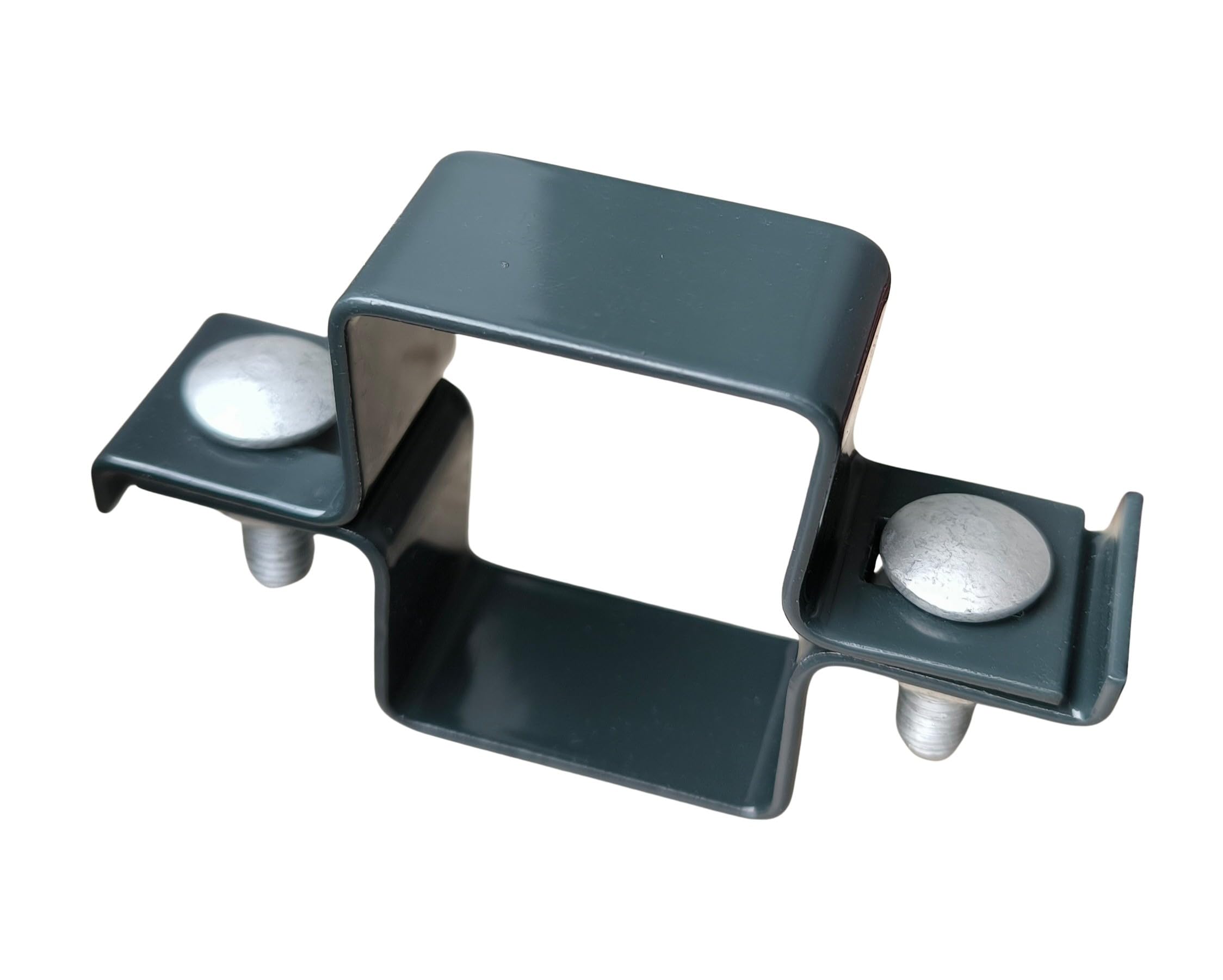 Fascetta centrale per recinzione, 40 x 60 mm, fascetta per pali di recinzione, fissaggio a griglia, morsetto antracite