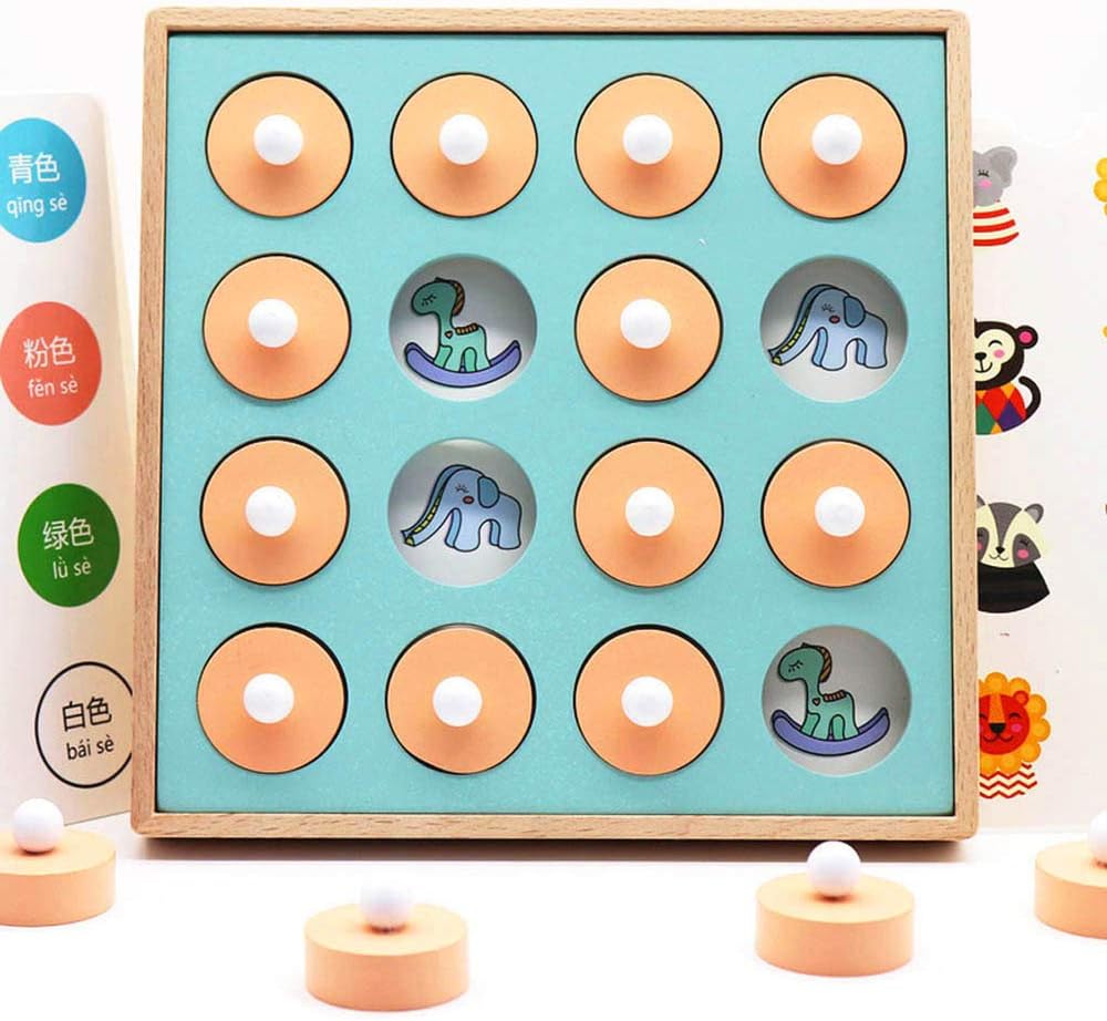 Kids Wooden Memory Match, Stick Chess Game Intelligence Iq Brain Teaser Game Logical Training for Children Kid for Home And School