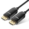 BIFALE Fiber Cable 33ft, DisplayPort Fiber Optic High Speed 32.4 Gbps 8K@60Hz 4K@165Hz 2K@144Hz DP1.4,Fiber DP to DP Gold Plated Slim and Flexible Connector
