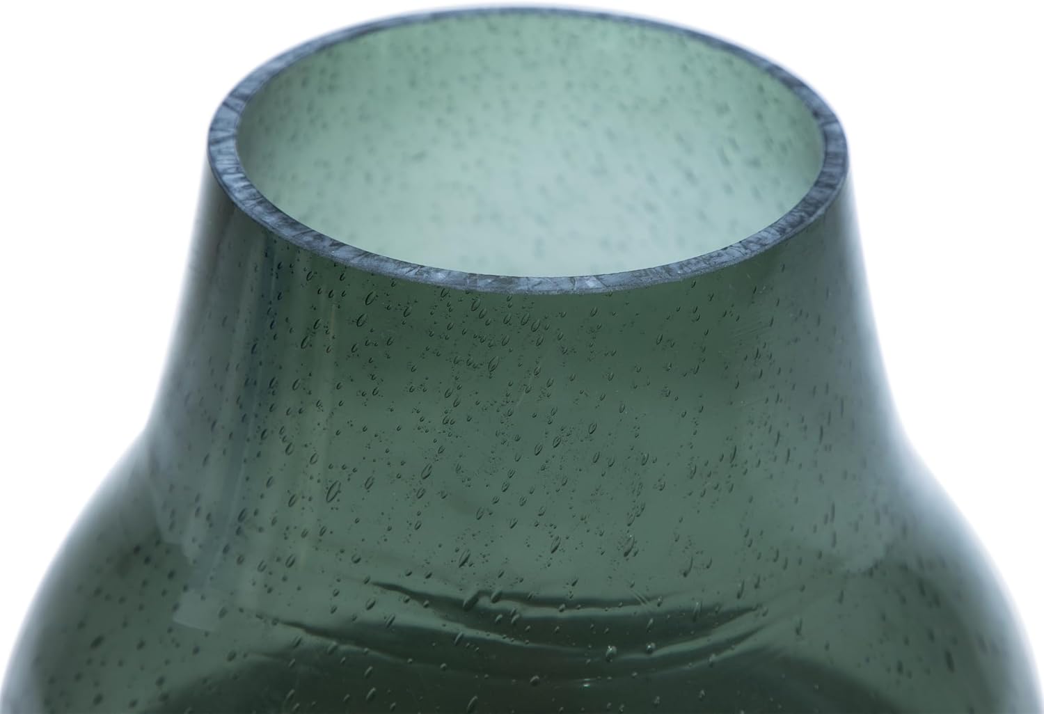 Northlight 7.75" Storm Gray Bubble Glass Pillar Candle Holder with Wooden Base