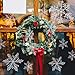 HESTYA 50 Pcs Large Snowflake Decorations Christmas Big White Hanging Snowflakes Ornaments, Plastic Snow Flakes Winter Indoor Outdoor Christmas Tree Window Crafts Holiday Decor (2.3/4.3/6/ 7 Inch)