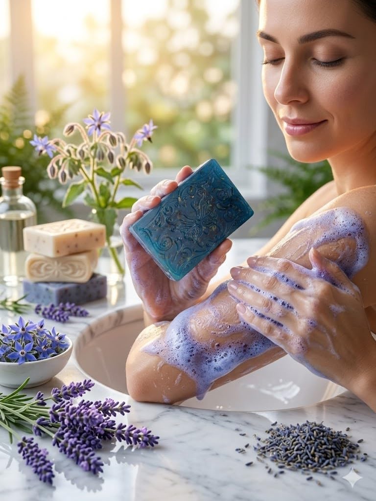 Sabonete Artesanal de Lavanda. Aromaterapia no Banho 100 Gramas