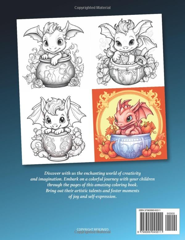Vista 2 de AMAZING CUTE BABY DRAGONS COLORING BOOK