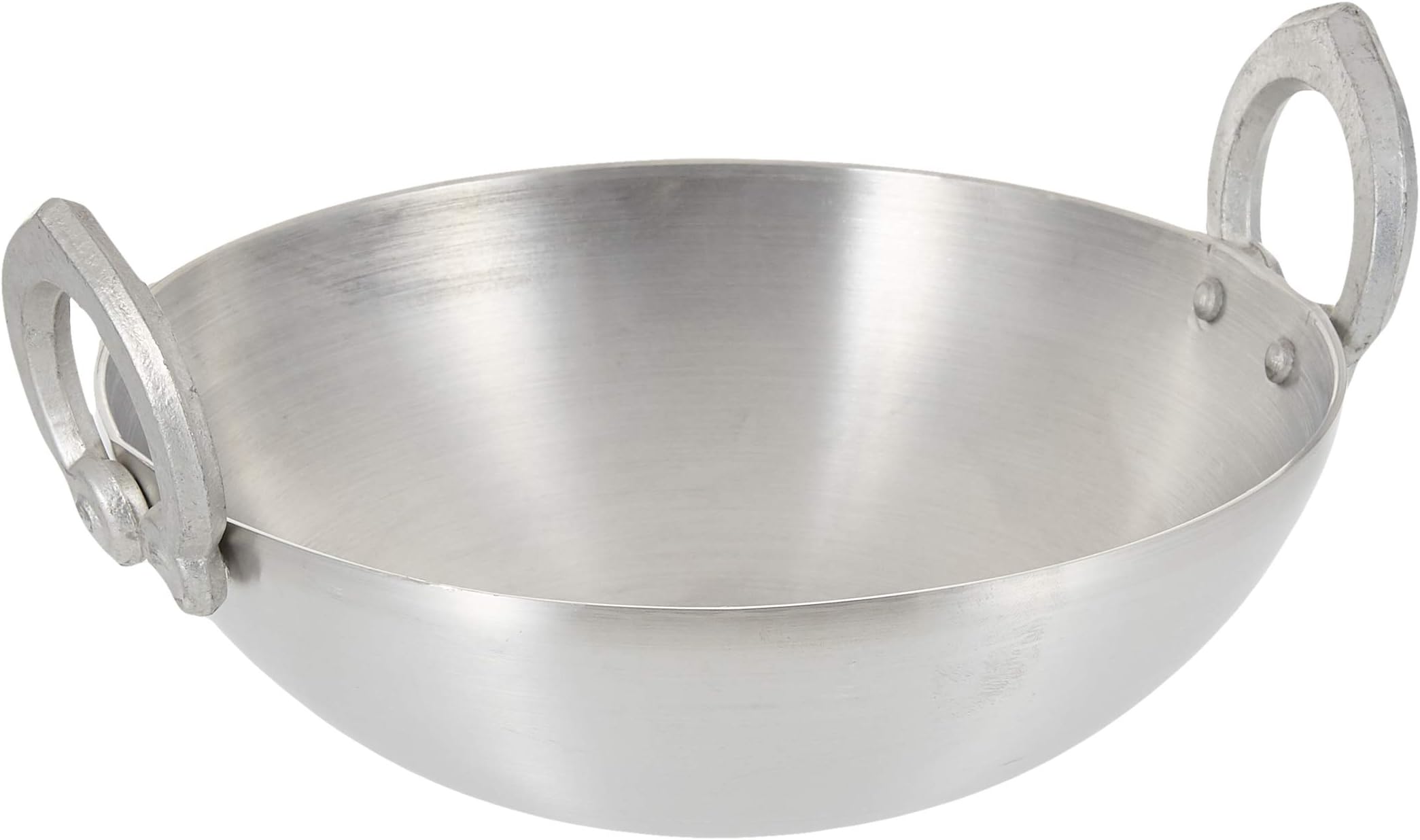 Raj Aluminium Kadai With Double Side Handle, 23.5Cm, RAK001, Stir Fry Pan , Wok , Deep Frying Pot , Roasting Pot