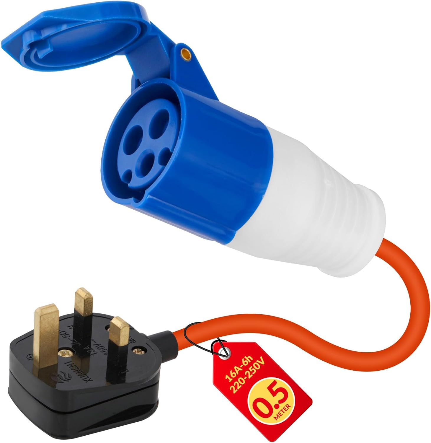 VELPAX 16A to 13A UK Hook Up Adapter Lead