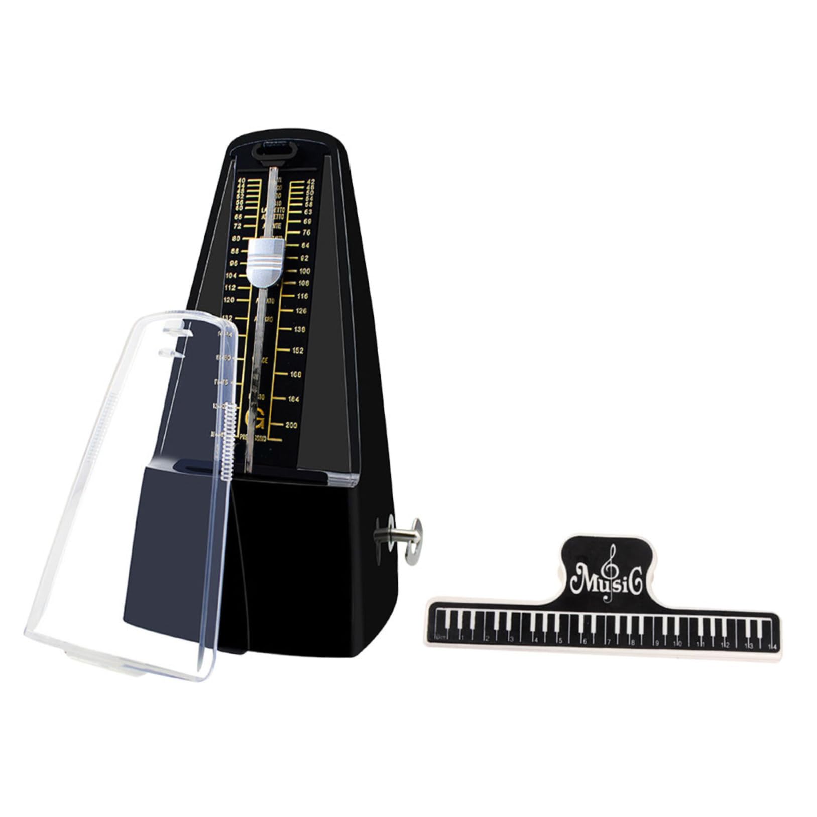 Métronome Mécanique pour Piano et Violon Noir 1 Set