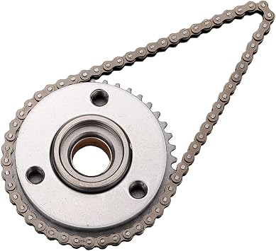 25H Chain Starter Clutch One Way Bearing +Chain Applicable to 3 Bolt Starter Motor 50-110CC Dirt Bikes Go Karts ATV Motorcycle