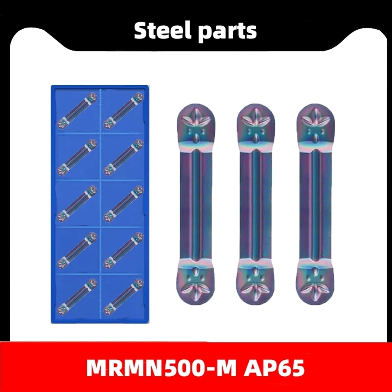 Carbide Grooving Insert MRGN300 M MRGN200 MRGN300 MRGN400 MRGN500 MRMN600 M Slot Grooving Lathe CNC Cutter Steel 10pcs (Size : MRMN500-M AP65)