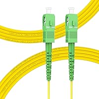 Vista 10 de Cable de Internet de fibra óptica LC/UPC a SC/APC, fibra de modo único OS2 0.5M/1.6 pies, Simplex, Opción de longitud: 1.6 ft-32.8 ft 9/125um