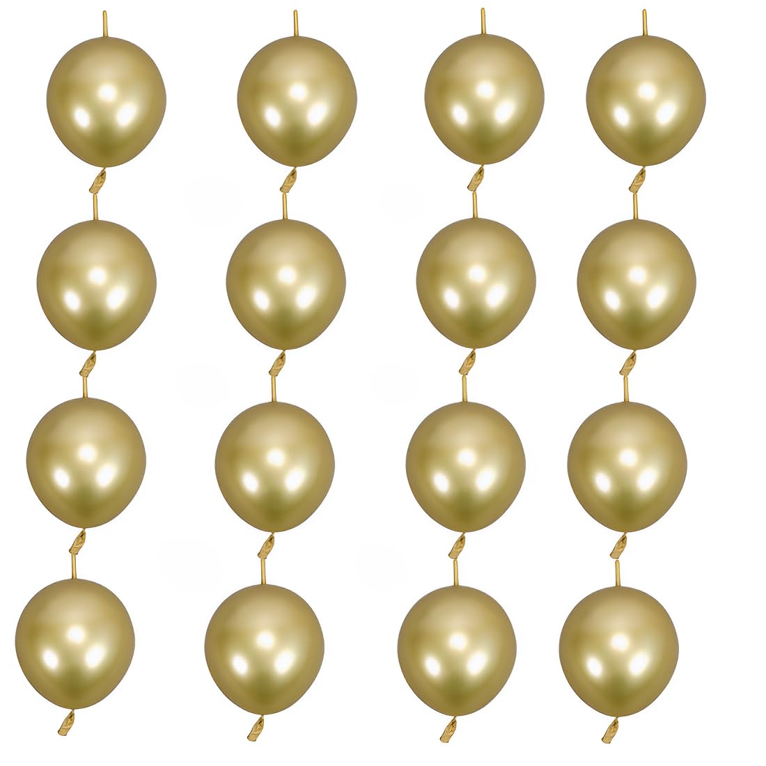 Photo 1 of 100 Pcs Metallic Link Balloon? 6 Inch Quick Link Latex Balloon?for Wedding, Birthday, Bridal Shower, Halloween, Christmas, Party Festival Decorations (Gold, 6 inch)