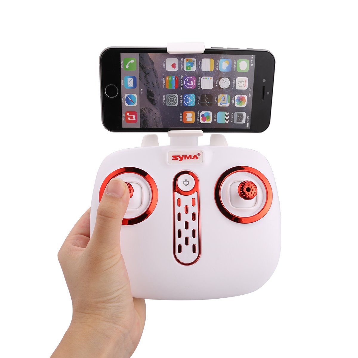 Syma X5UW Drone 4 Canali 6 Axis Gyro 2.4G 360° Rotolo 3D RC Quadricottero con Telecomando, Rosso