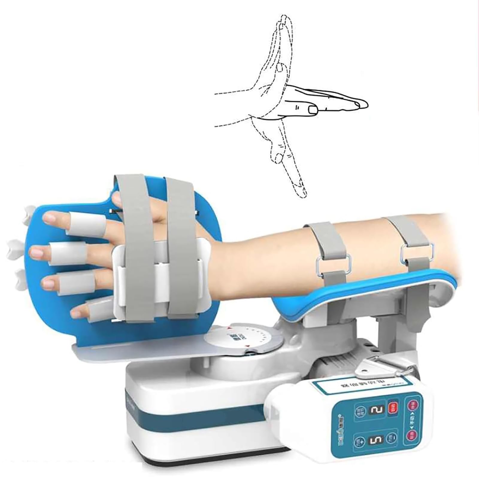 SXSLTSA Electric Wrist Trainer - Upper Limb Rehabilitation Device for Wrist and Elbow Injury Recovery, Intelligent Force Sensing, 9-Speed Fully Automatic Training