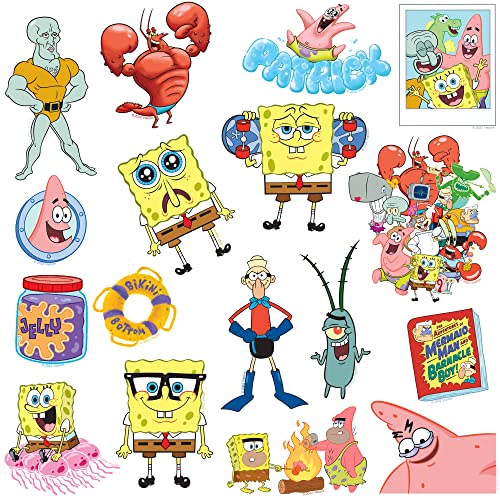 Spongebob Squarepants Sticker Pack Die Cut Vinyl Large Deluxe Stickers Variety Pack - Laptop, Water Bottle, Scrapbooking, Tablet, Skateboard, Indoor/Outdoor - Set Of 50 #TOP2