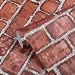 Coavas Decorative Self-Adhesive Wallpaper Red Brick Printed Stick Paper Easy to Apply Peel Stick Wallpaper (17.7x196.9 inch)
