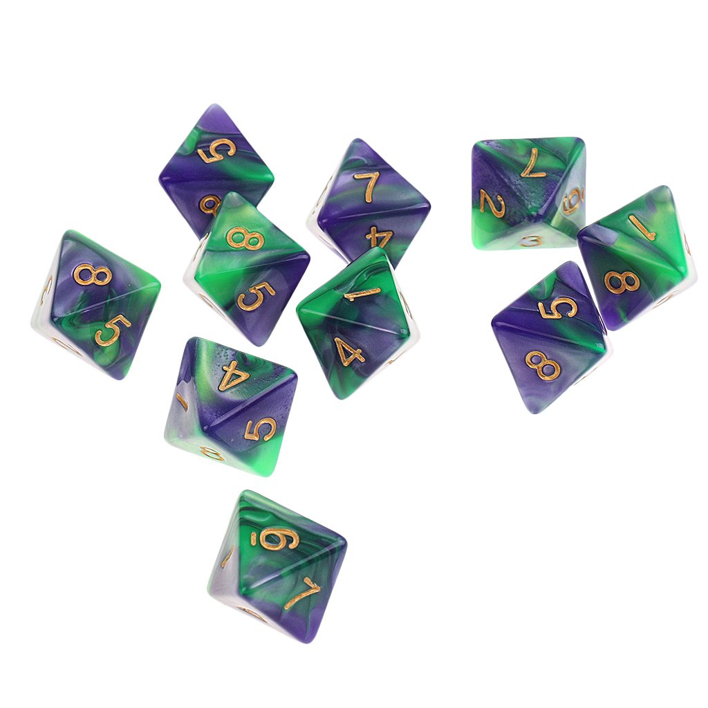 Dés Multifaces Party Gazechimp 10pcs Dés à Jouer Dés Polyé Iques 10 Faces D10 Dice Pour D&D Dés RPG Jeux De Rôle