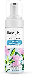 The Honey Pot Company - Lavado femenino - Infundido a base de hierbas - Tipos de piel sensible - Productos de higiene a base de plantas equilibrados con pH - Bergamota Rose - 5.51 onzas líquidas.