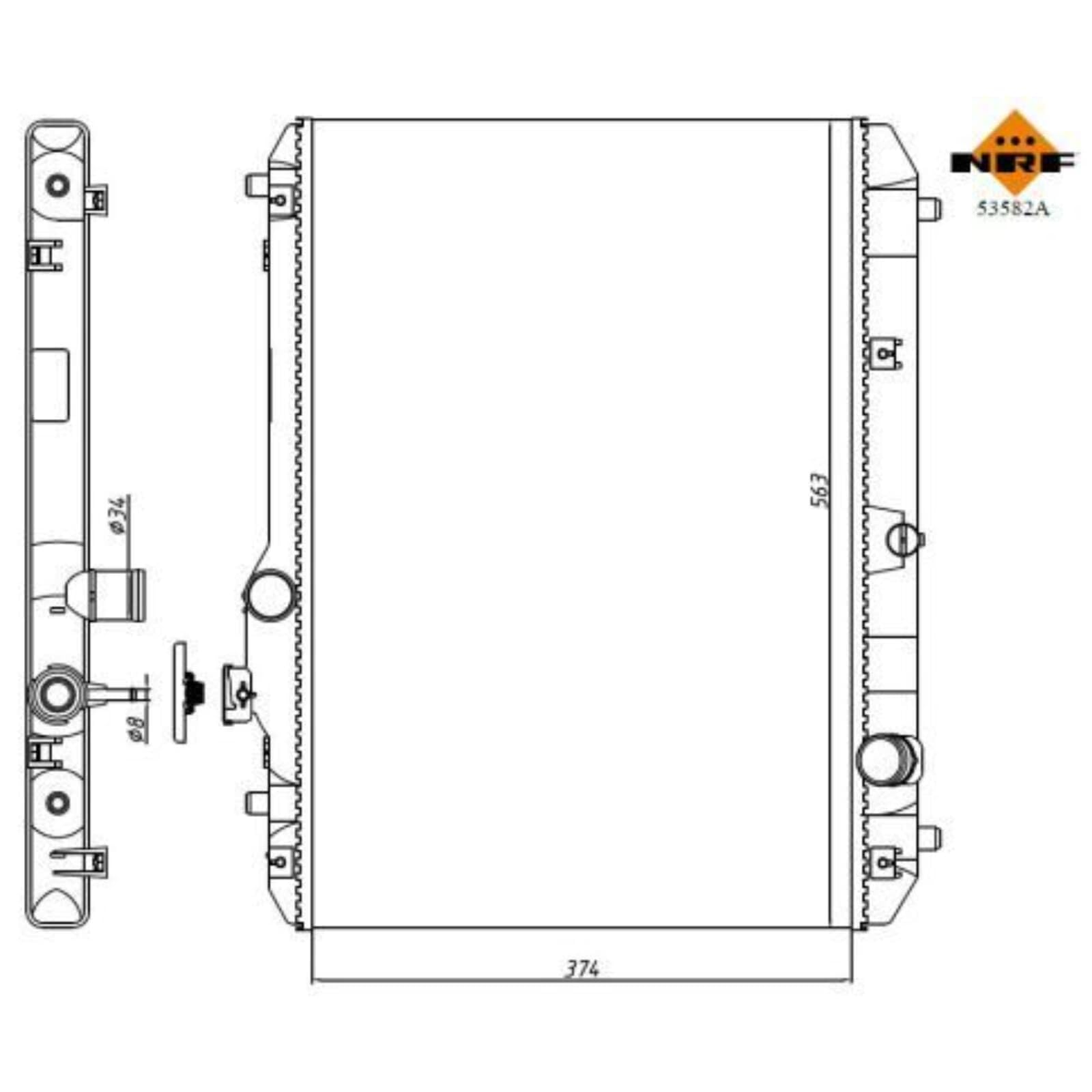NRF Radiateur, refroidissement du moteur 53582A