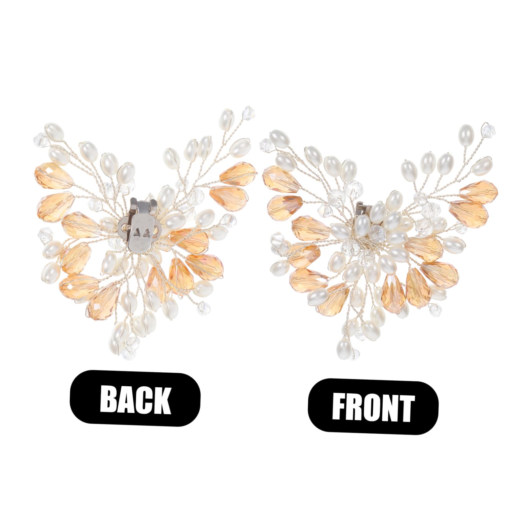 2 Paia Clips Per Scarpe Sposa Con Perle E Decorazioni Rimovibili Per Tacchi Elevati Accessori Eleganti Per Scarpe Da Cerimonia